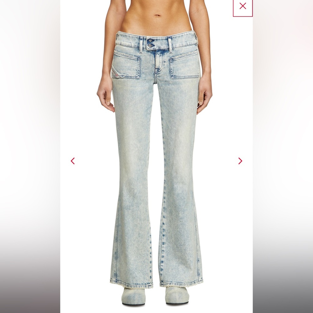 NEW - Diesel - Boot Cut Jeans D-Hush Size30 L32 light blue